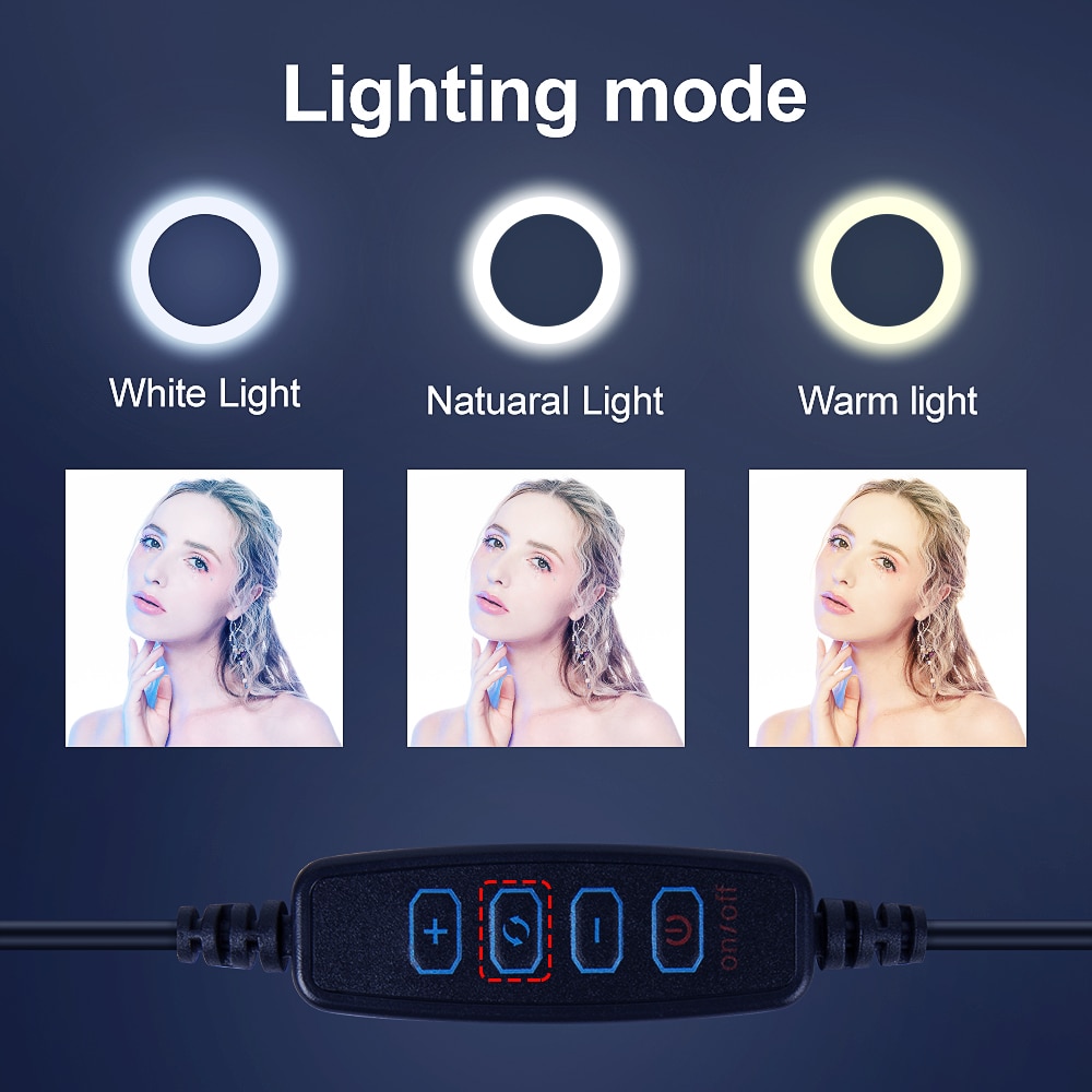 Dimmable LED Selfie Ring Light