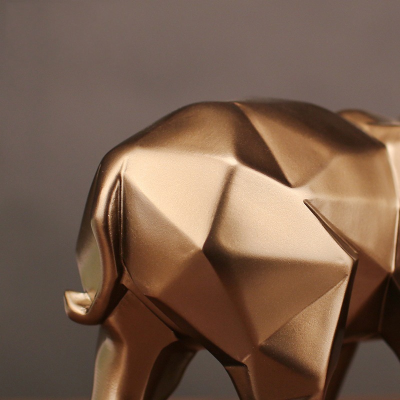 Gold Elephant Statue for Home Decorating