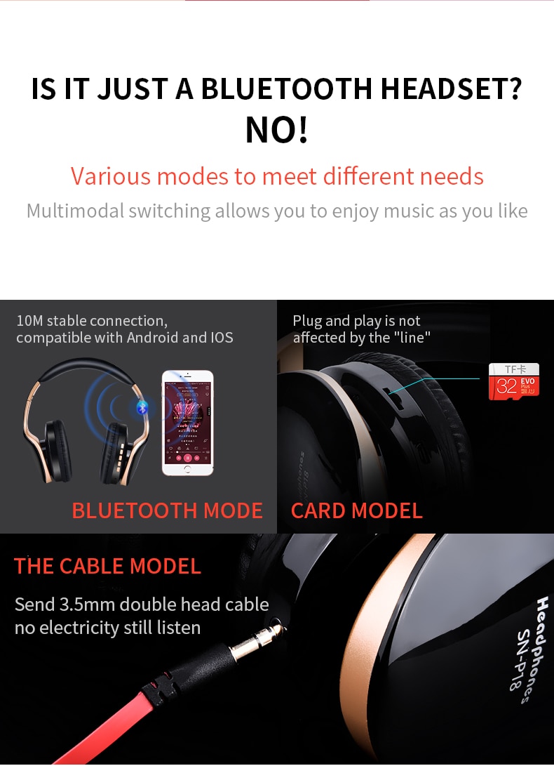 Foldable Wireless Gaming Headphones