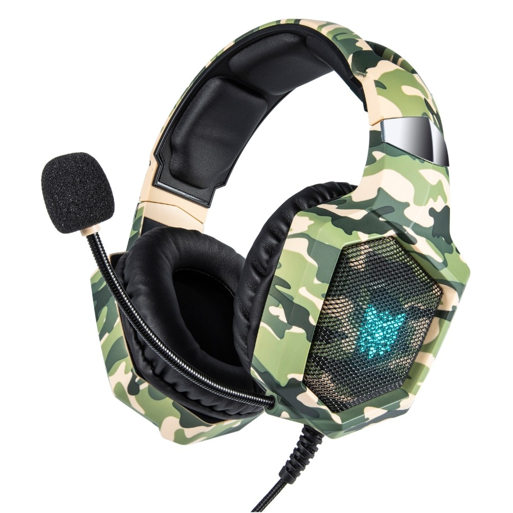 LED Camouflage Gaming Headset