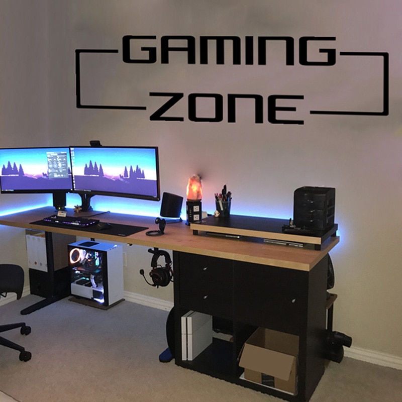 Gaming Zone Patterned Gamer Wall Sticker