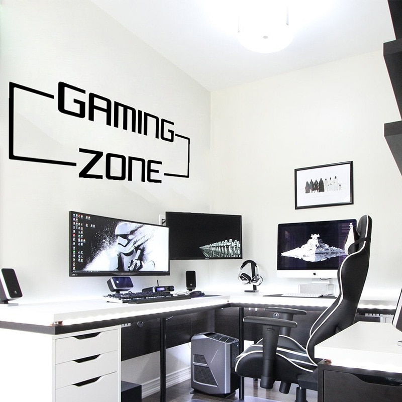 Gaming Zone Patterned Gamer Wall Sticker