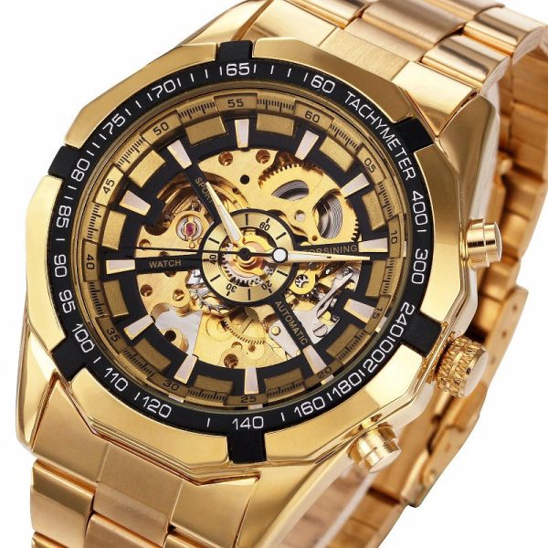 Cool Men's Skeleton Automatic Mechanical Watch