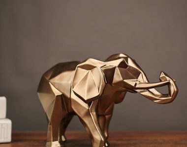 Transform Your Living Space with the Abstract Gold Elephant Statue